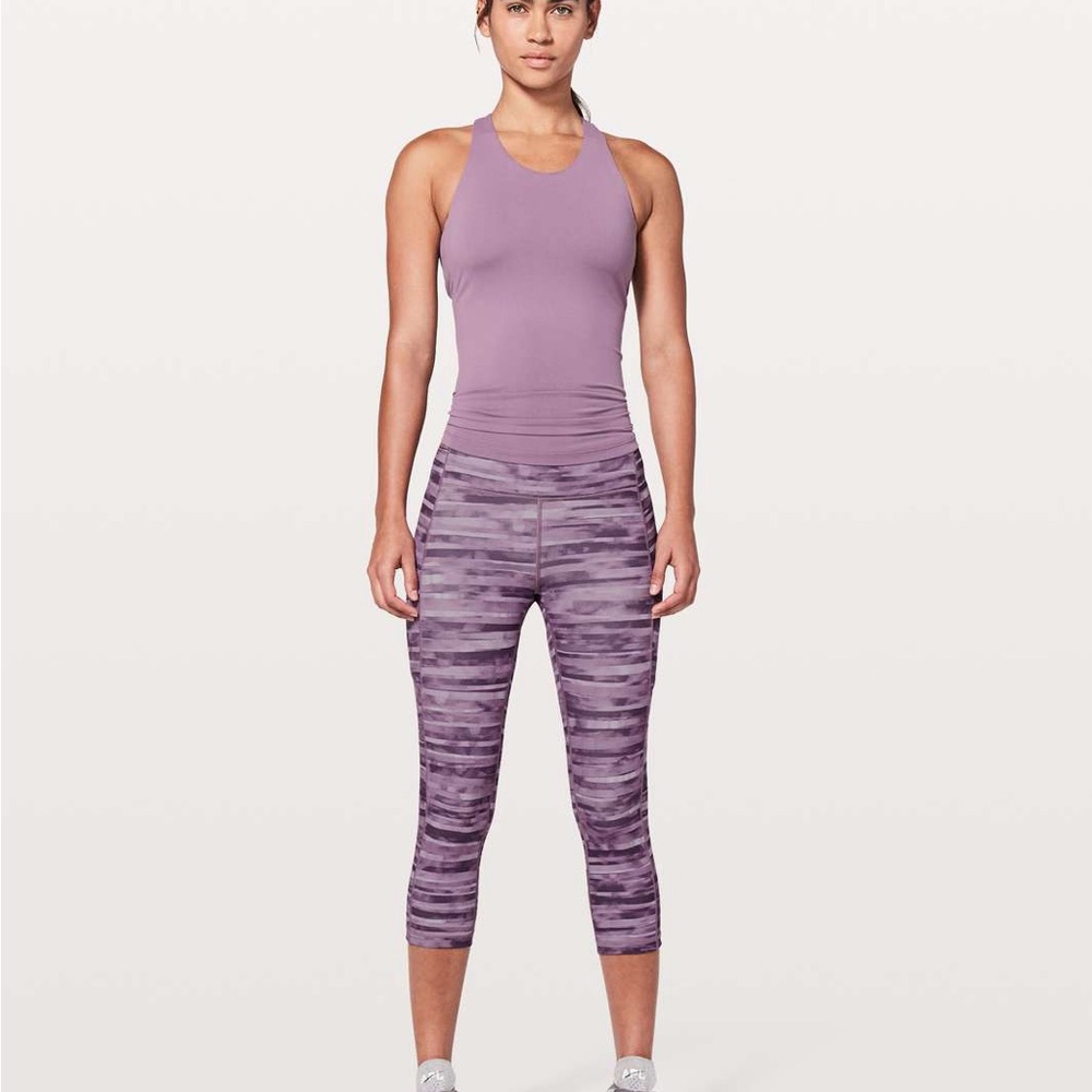 lululemon athletica Purple Striped Leggings